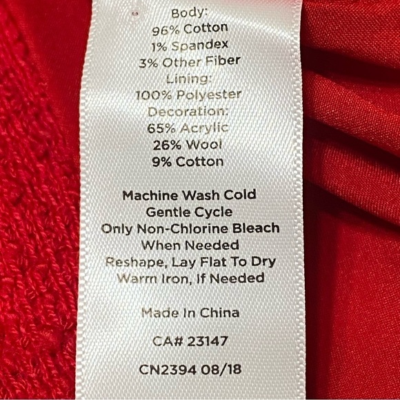 Talbots Red Wool Tweed Blazer Jacket NWT Petite XP Lined Hook Eye Closure - Picture 6 of 7